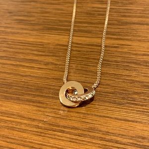 Rose Gold Kate Spade Interlocking Circle Necklace